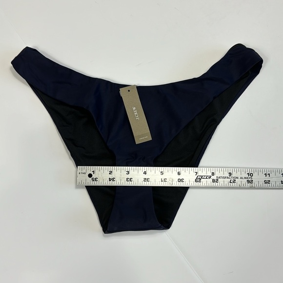 J. Crew Bikini Bottom Women's M Navy Curved Waist Cheeky New BC125 7844 - Picture 4 of 13